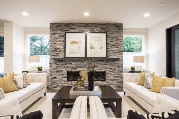 Silver Lining wall inside the living room