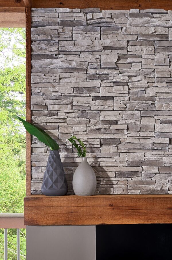 Silver Lining wall and a two vase
