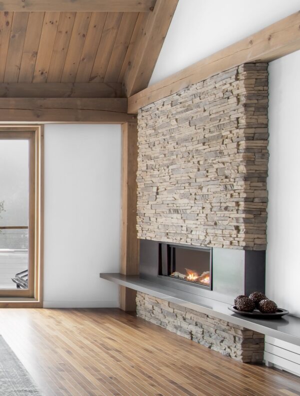 Alderwood walls inside the house