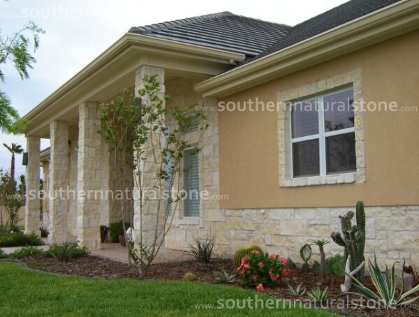 Front porch with a small garden